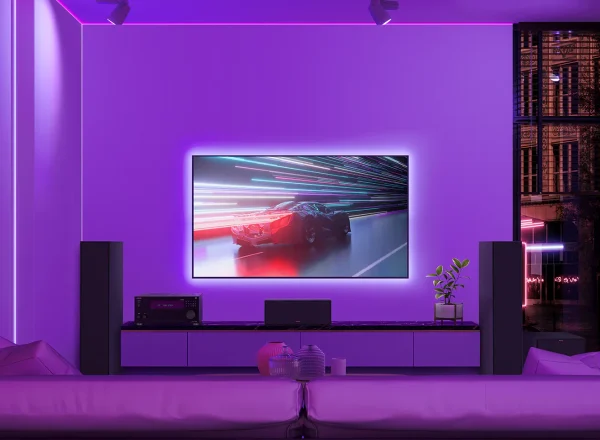 TX-RZ70-and-Klipsch-Home-Theater-System-in-Purple-LED